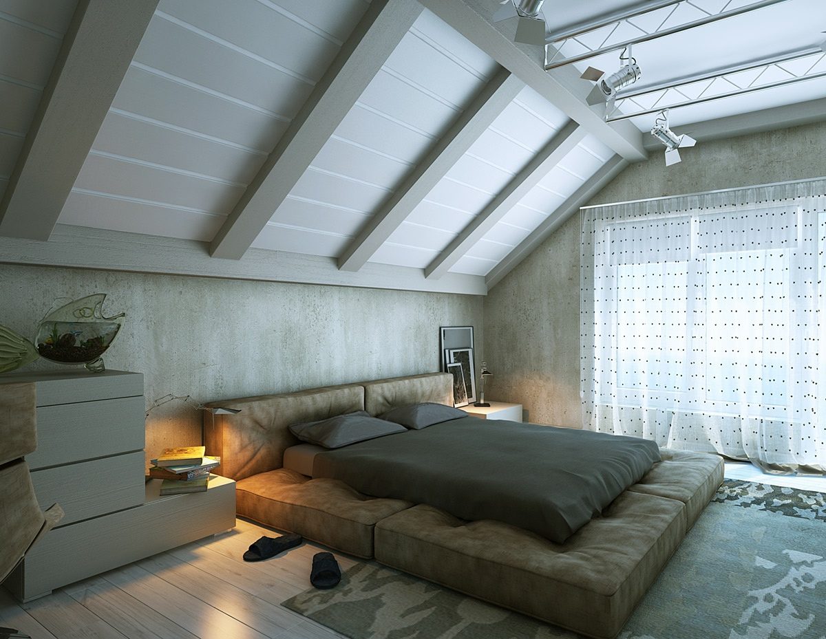 Decoración moderna de un desván Decoración moderna de un desván